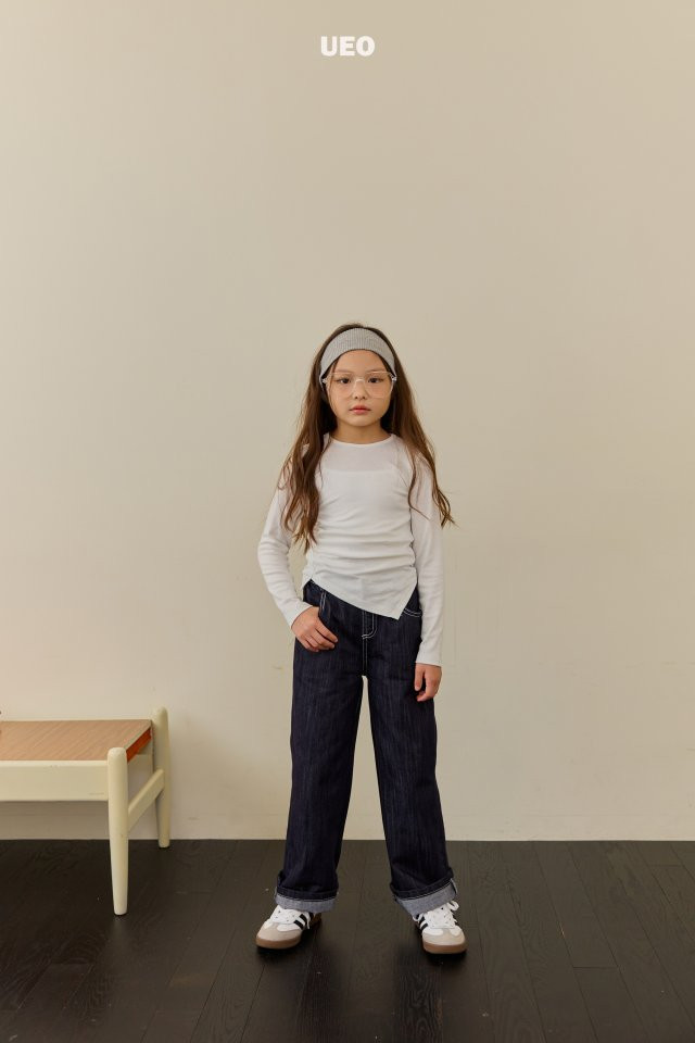 U Eo - Korean Children Fashion - #fashionkids - Roll-up Selvedge Denim Pants - 8