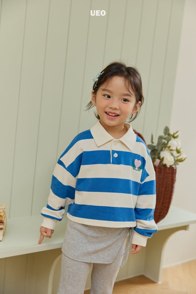 U Eo - Korean Children Fashion - #kidsshorts - Crop Heart Collar Top - 11