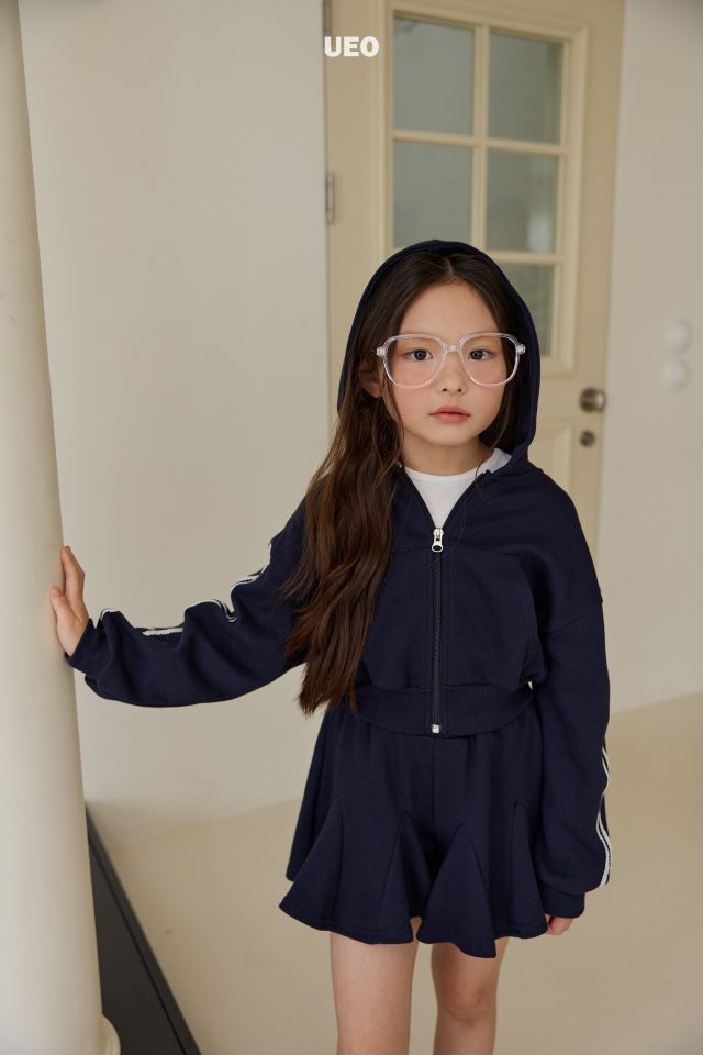 U Eo - Korean Children Fashion - #kidsstore - Scallop Crop Hood Zip-up - 5