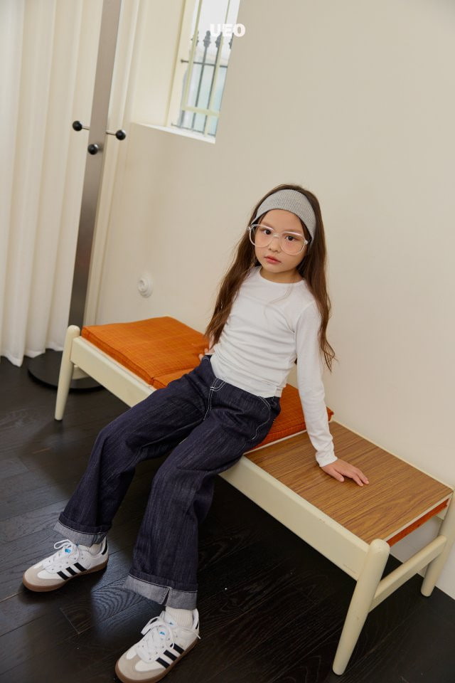 U Eo - Korean Children Fashion - #kidsstore - Roll-up Selvedge Denim Pants - 10