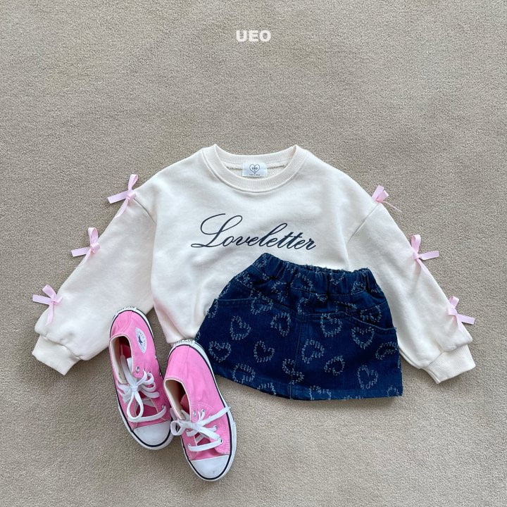 U Eo - Korean Children Fashion - #littlefashionista - Heart Denim Skirt - 12