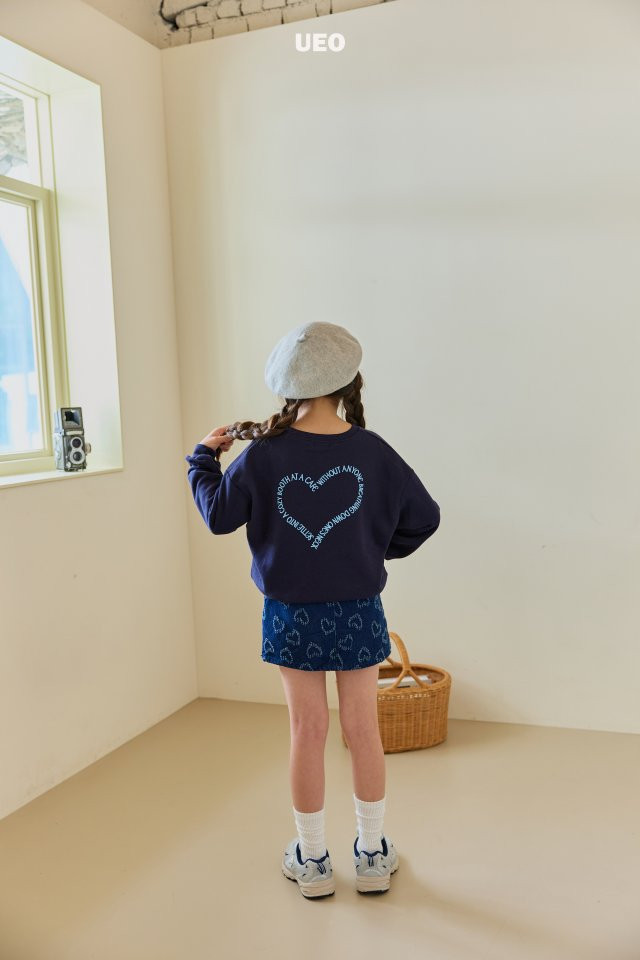 U Eo - Korean Children Fashion - #littlefashionista - Lettering Heart Sweatshirts - 3