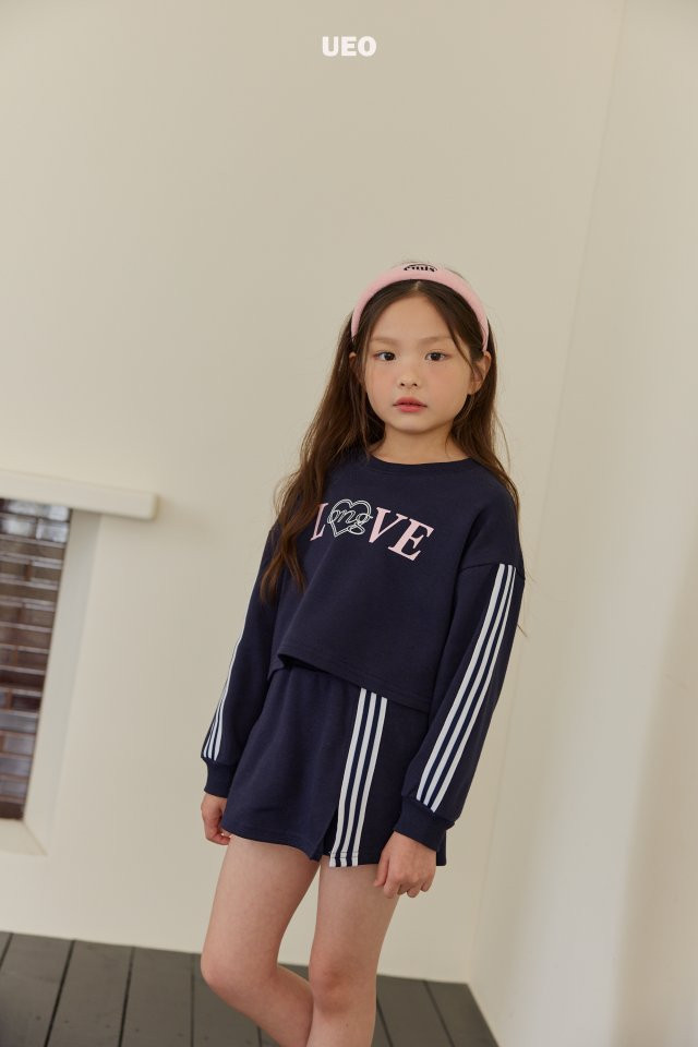 U Eo - Korean Children Fashion - #minifashionista - Love Line Crop Sweatshirts - 9