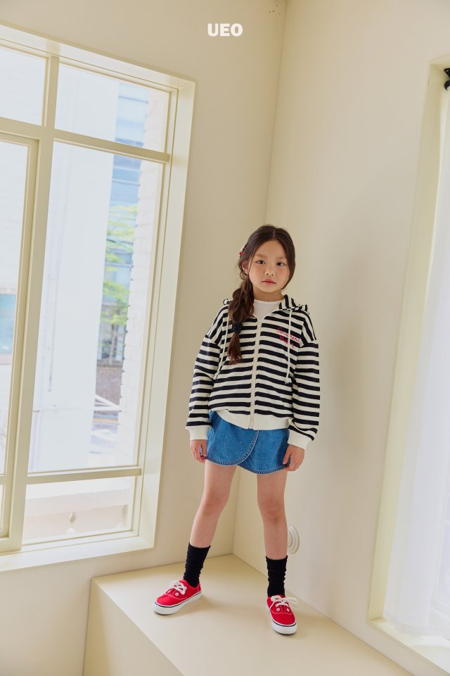 U Eo - Korean Children Fashion - #minifashionista - Butter Stripe Hood Zip-up - 8