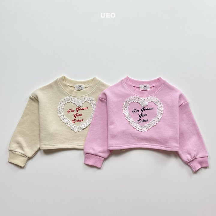 U Eo - Korean Children Fashion - #prettylittlegirls - Cake Heart Crop Sweatshirts