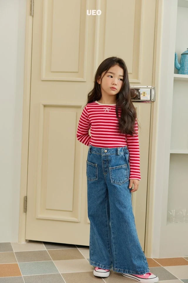 U Eo - Korean Children Fashion - #prettylittlegirls - Pocket Wide Bootscut Pants - 4