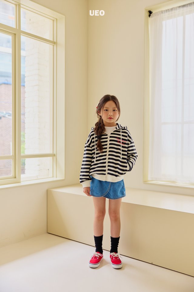 U Eo - Korean Children Fashion - #todddlerfashion - Butter Stripe Hood Zip-up - 10