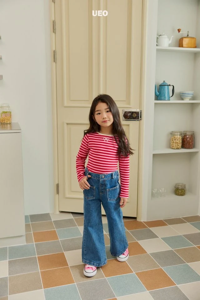 U Eo - Korean Children Fashion - #toddlerclothing - Pocket Wide Bootscut Pants - 5