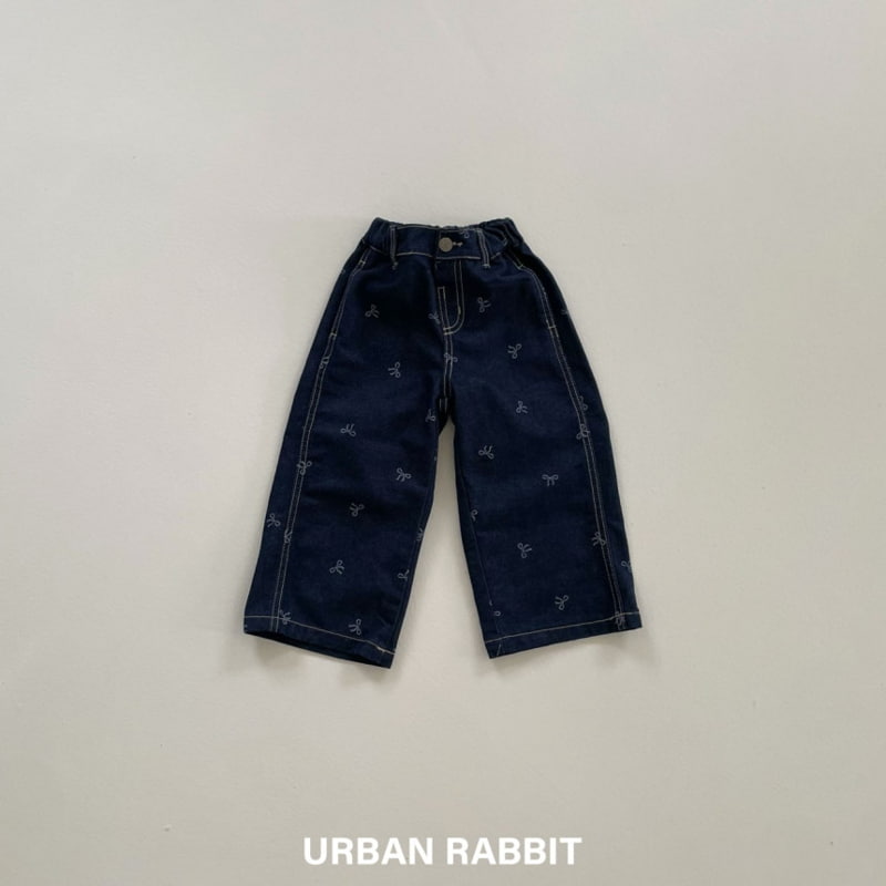 Urban Rabbit - Korean Children Fashion - #childofig - Ribbon Denim Pants - 3