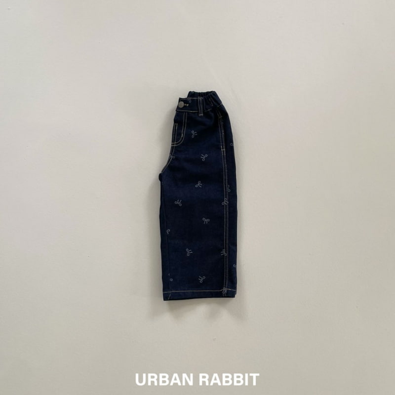 Urban Rabbit - Korean Children Fashion - #childofig - Ribbon Denim Pants - 4