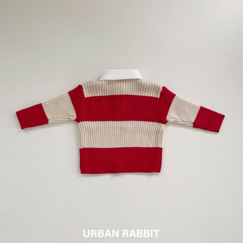 Urban Rabbit - Korean Children Fashion - #childrensboutique - Stripe Collar Knit Pullover - 8