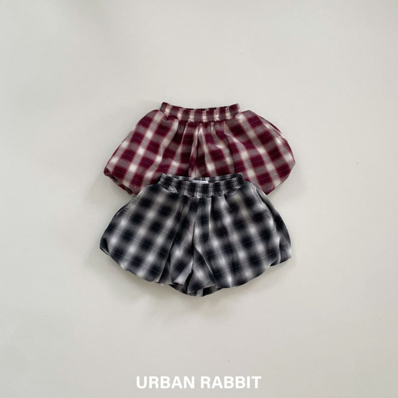 Urban Rabbit - Korean Children Fashion - #childrensboutique - Check Balloon Half Pants