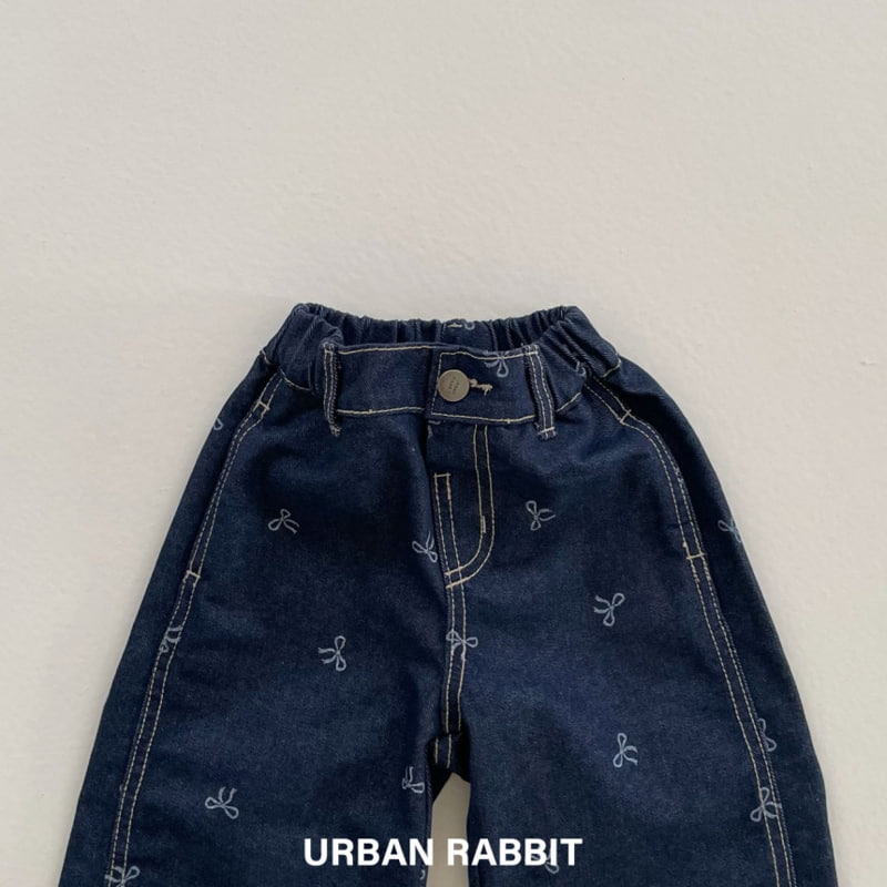 Urban Rabbit - Korean Children Fashion - #designkidswear - Ribbon Denim Pants - 6