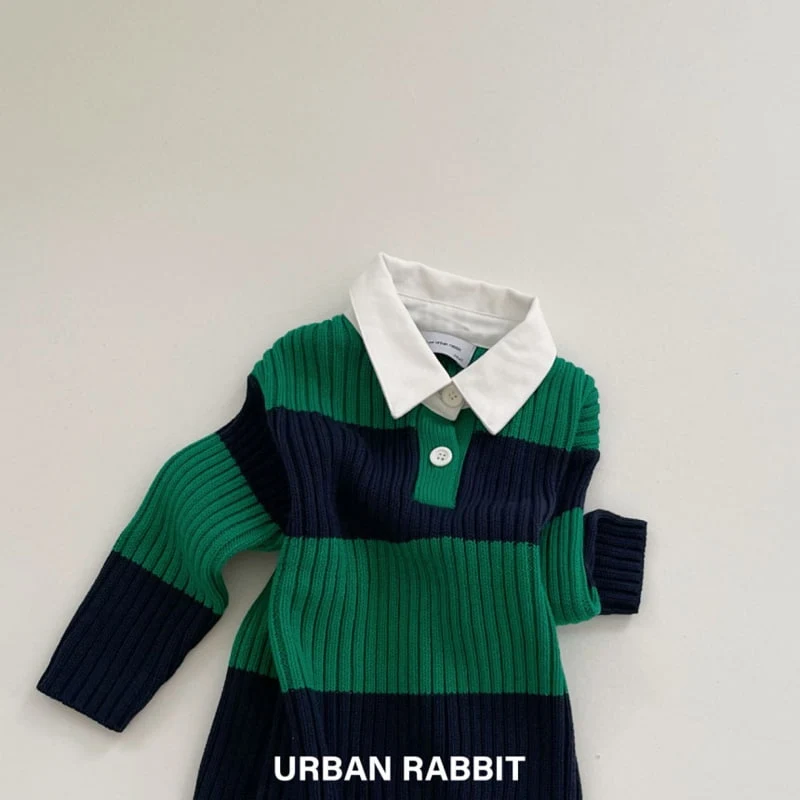 Urban Rabbit - Korean Children Fashion - #designkidswear - Stripe Collar Knit Pullover - 9