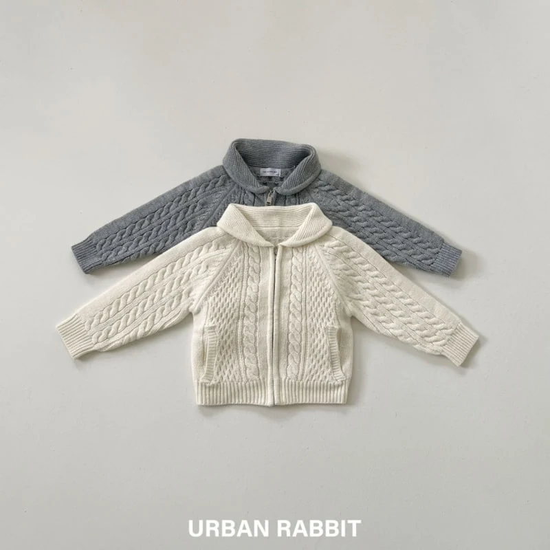 Urban Rabbit - Korean Children Fashion - #discoveringself - Shawl Collar Twist Zip-up