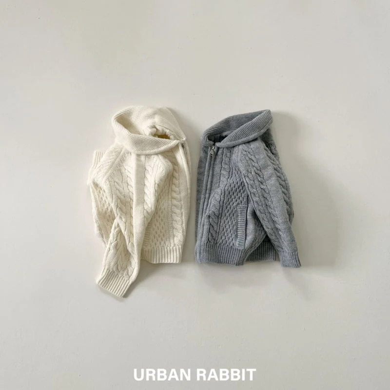 Urban Rabbit - Korean Children Fashion - #fashionkids - Shawl Collar Twist Zip-up - 2