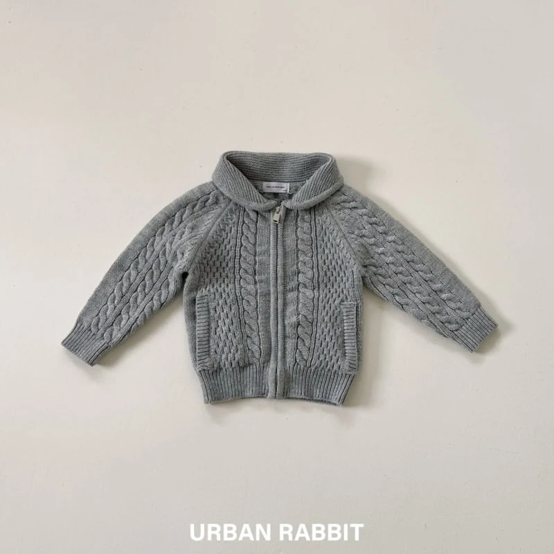 Urban Rabbit - Korean Children Fashion - #kidsshorts - Shawl Collar Twist Zip-up - 3