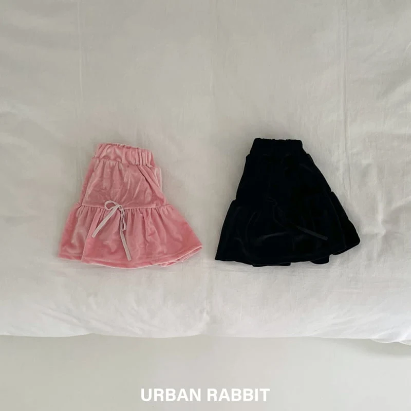 Urban Rabbit - Korean Children Fashion - #kidsstore - Velvet Ribbon Skirt - 12