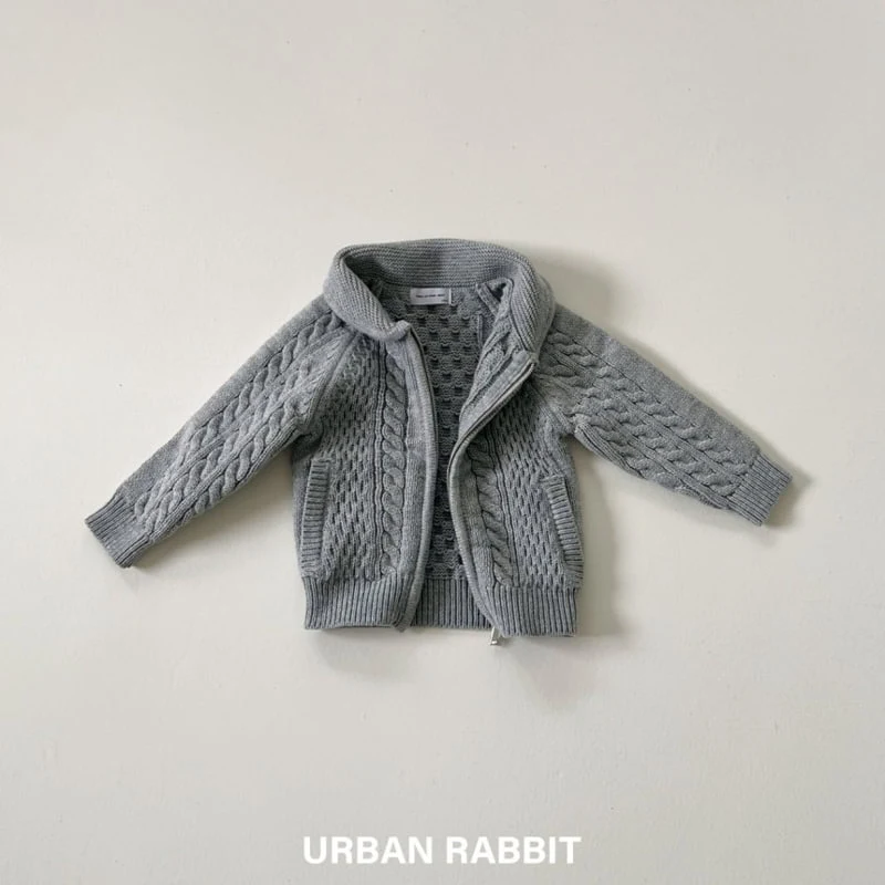 Urban Rabbit - Korean Children Fashion - #kidsshorts - Shawl Collar Twist Zip-up - 4