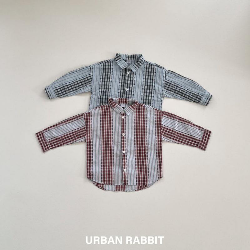 Urban Rabbit - Korean Children Fashion - #littlefashionista - Grungy Check Shirt