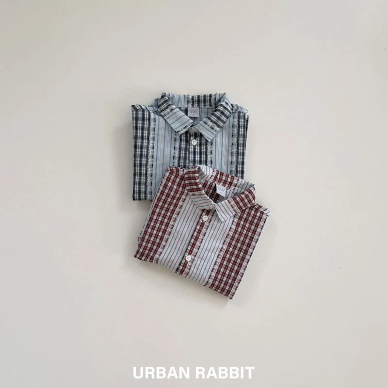 Urban Rabbit - Korean Children Fashion - #magicofchildhood - Grungy Check Shirt - 2