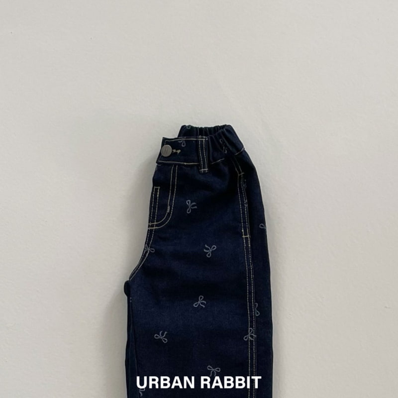 Urban Rabbit - Korean Children Fashion - #minifashionista - Ribbon Denim Pants