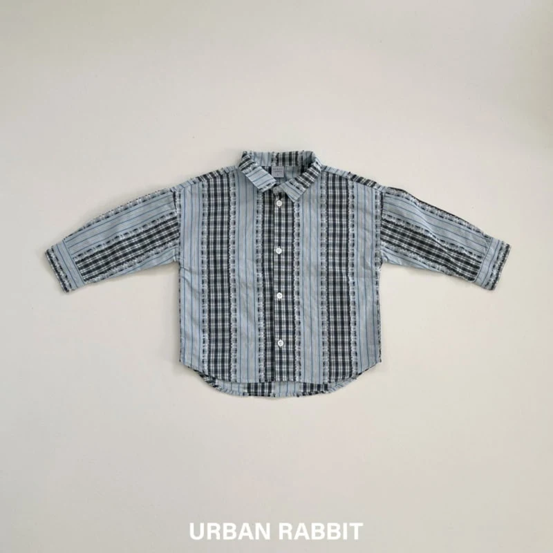 Urban Rabbit - Korean Children Fashion - #minifashionista - Grungy Check Shirt - 4