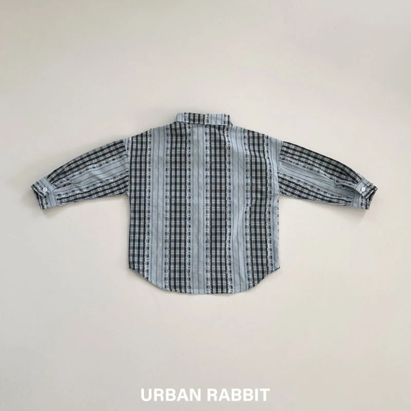 Urban Rabbit - Korean Children Fashion - #todddlerfashion - Grungy Check Shirt - 5