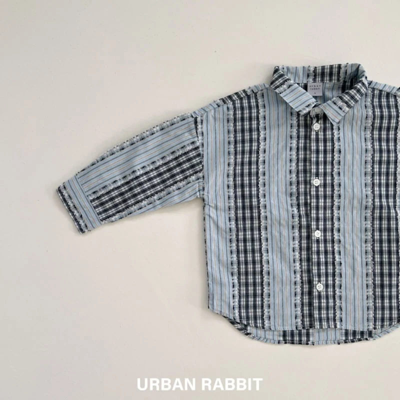 Urban Rabbit - Korean Children Fashion - #toddlerclothing - Grungy Check Shirt - 6