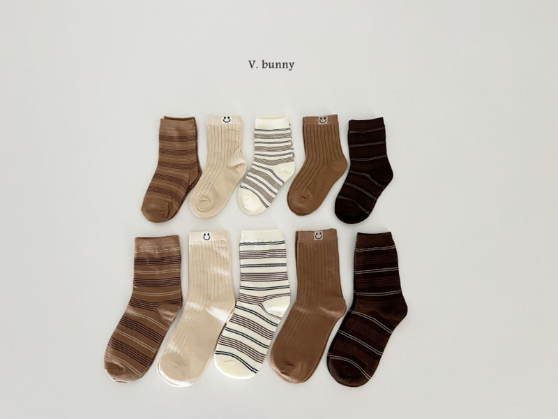 V Bunny - Korean Children Fashion - #Kfashion4kids - Small Stripe Socks - 6