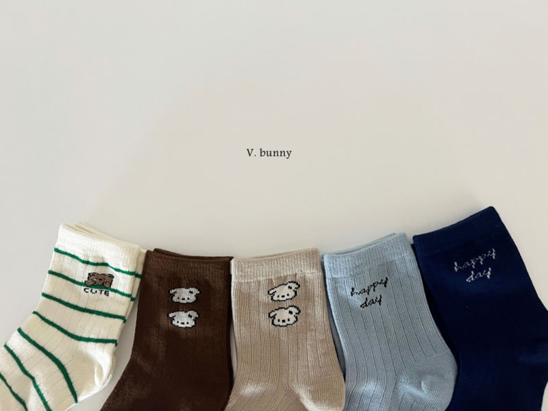 V Bunny - Korean Children Fashion - #Kfashion4kids - Happy Cutie Socks - 3