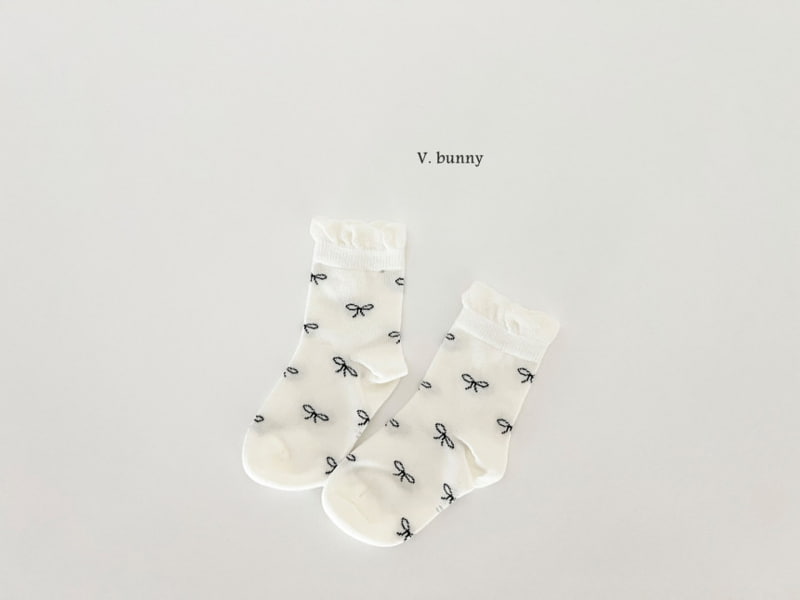 V Bunny - Korean Children Fashion - #Kfashion4kids - Ribbon Tweet Socks - 8