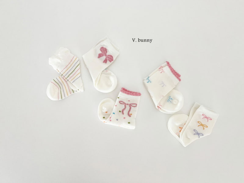 V Bunny - Korean Children Fashion - #Kfashion4kids - Party Ribbon Socks - 5