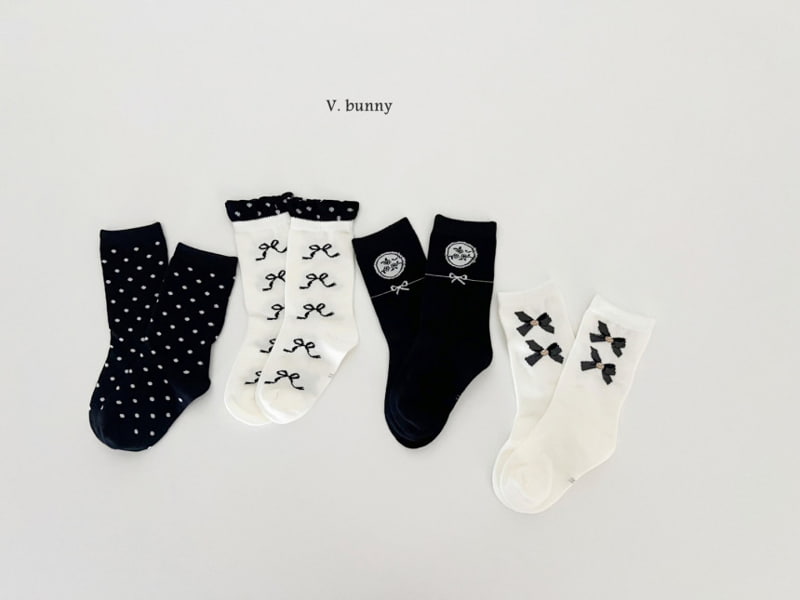 V Bunny - Korean Children Fashion - #Kfashion4kids - Dot Ribbon Socks - 2