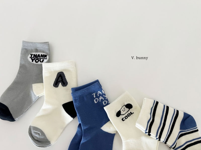 V Bunny - Korean Children Fashion - #childofig - Thank You Socks - 6