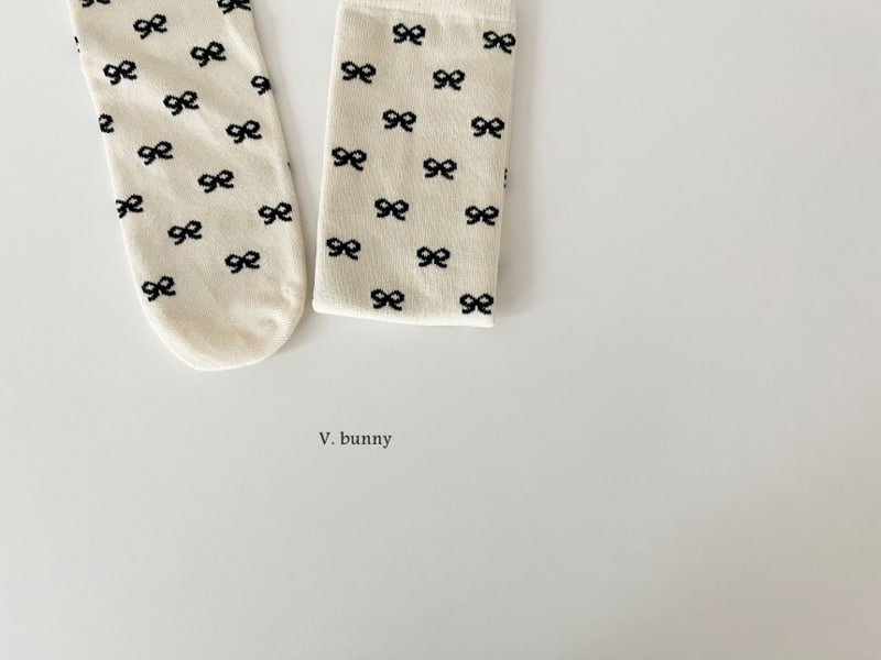 V Bunny - Korean Children Fashion - #childofig - Big Ribbon Socks - 6