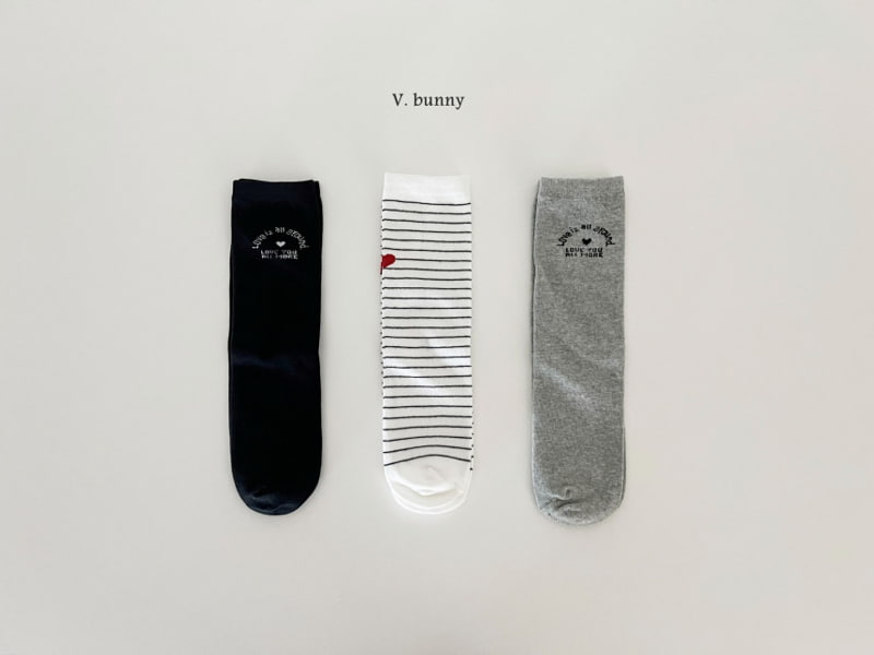 V Bunny - Korean Children Fashion - #childofig - Love You Socks