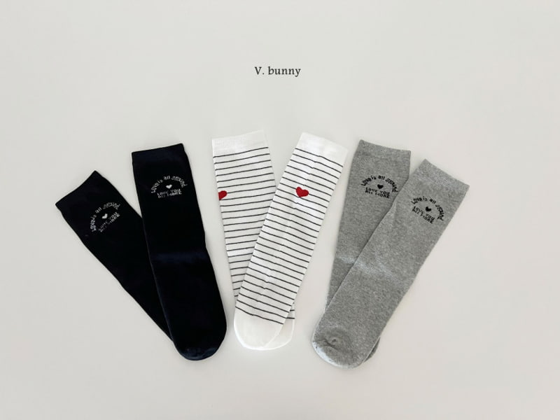 V Bunny - Korean Children Fashion - #childofig - Love You Socks - 2