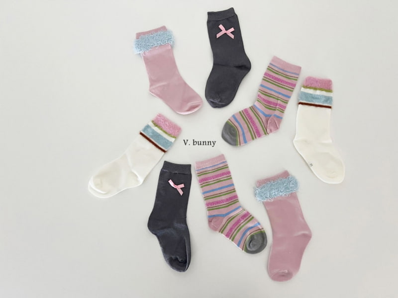 V Bunny - Korean Children Fashion - #childofig - Buckle Socks - 3