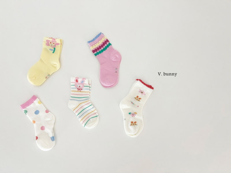 V Bunny - Korean Children Fashion - #childofig - Rolling Pop Socks - 5