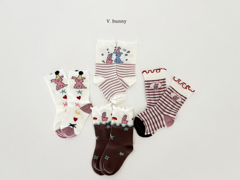 V Bunny - Korean Children Fashion - #childofig - Corn Socks - 5