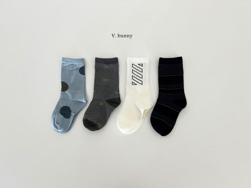 V Bunny - Korean Children Fashion - #childofig - Block Socks