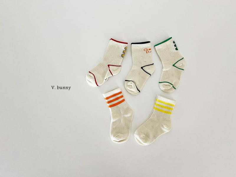 V Bunny - Korean Children Fashion - #childrensboutique - Smile Day Socks - 2