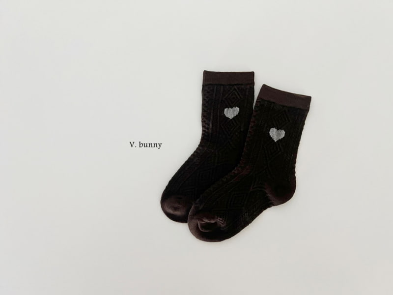 V Bunny - Korean Children Fashion - #childrensboutique - Heart Socks - 8