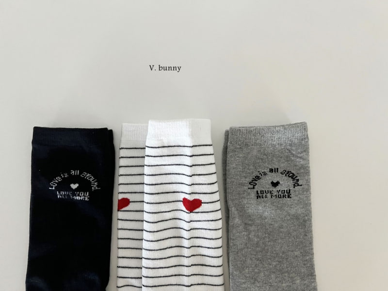 V Bunny - Korean Children Fashion - #childrensboutique - Love You Socks - 3