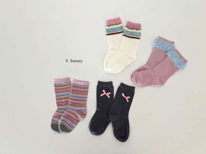 V Bunny - Korean Children Fashion - #childofig - Buckle Socks - 4