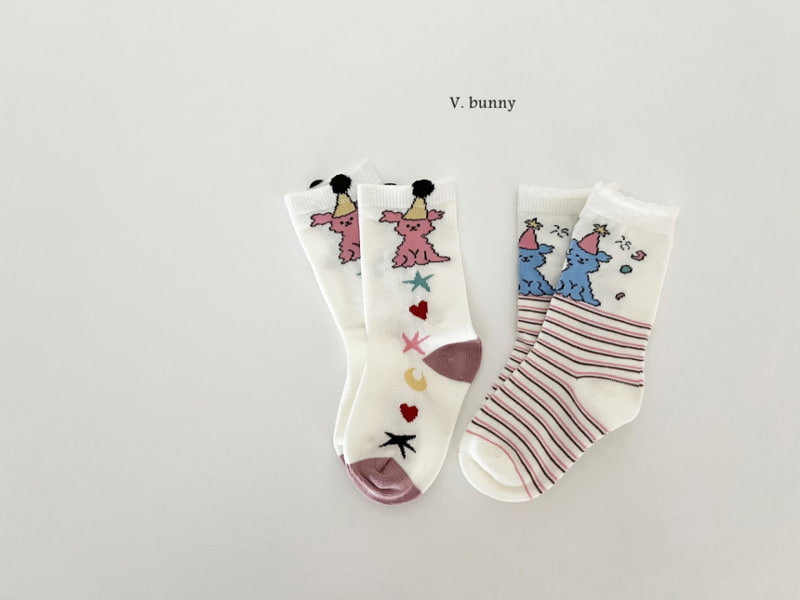 V Bunny - Korean Children Fashion - #childrensboutique - Corn Socks - 6