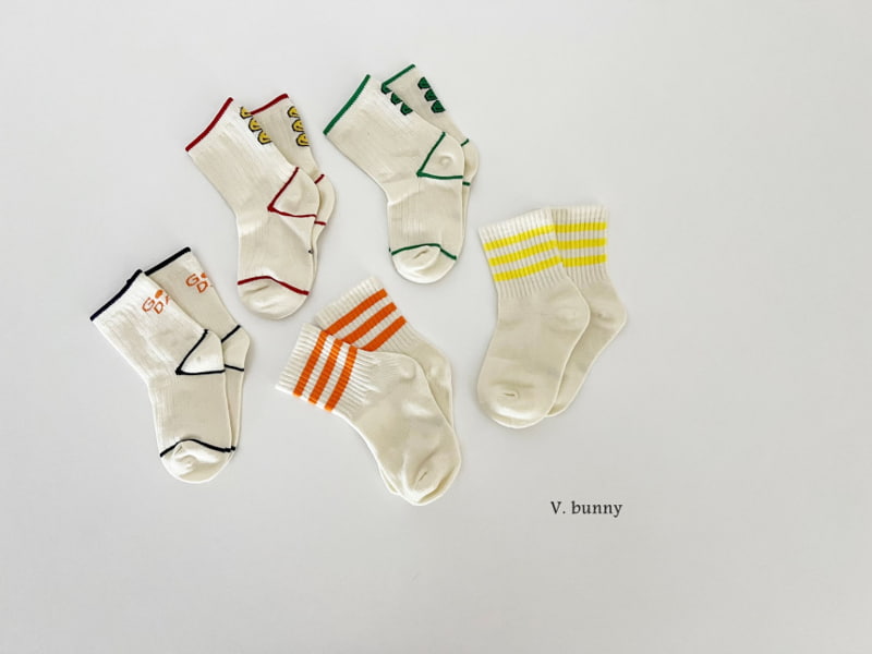 V Bunny - Korean Children Fashion - #designkidswear - Smile Day Socks - 3