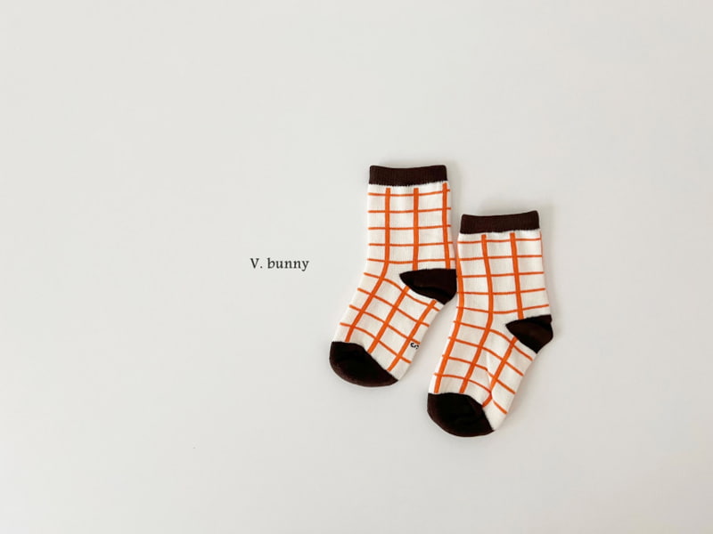 V Bunny - Korean Children Fashion - #designkidswear - Check Dia Socks - 7