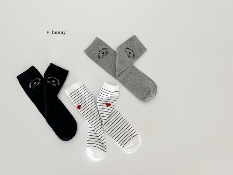 V Bunny - Korean Children Fashion - #childrensboutique - Love You Socks - 4